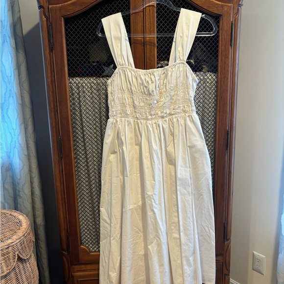 SOLD Staud Ida Midi Dress White XL - Picture 5 of 10